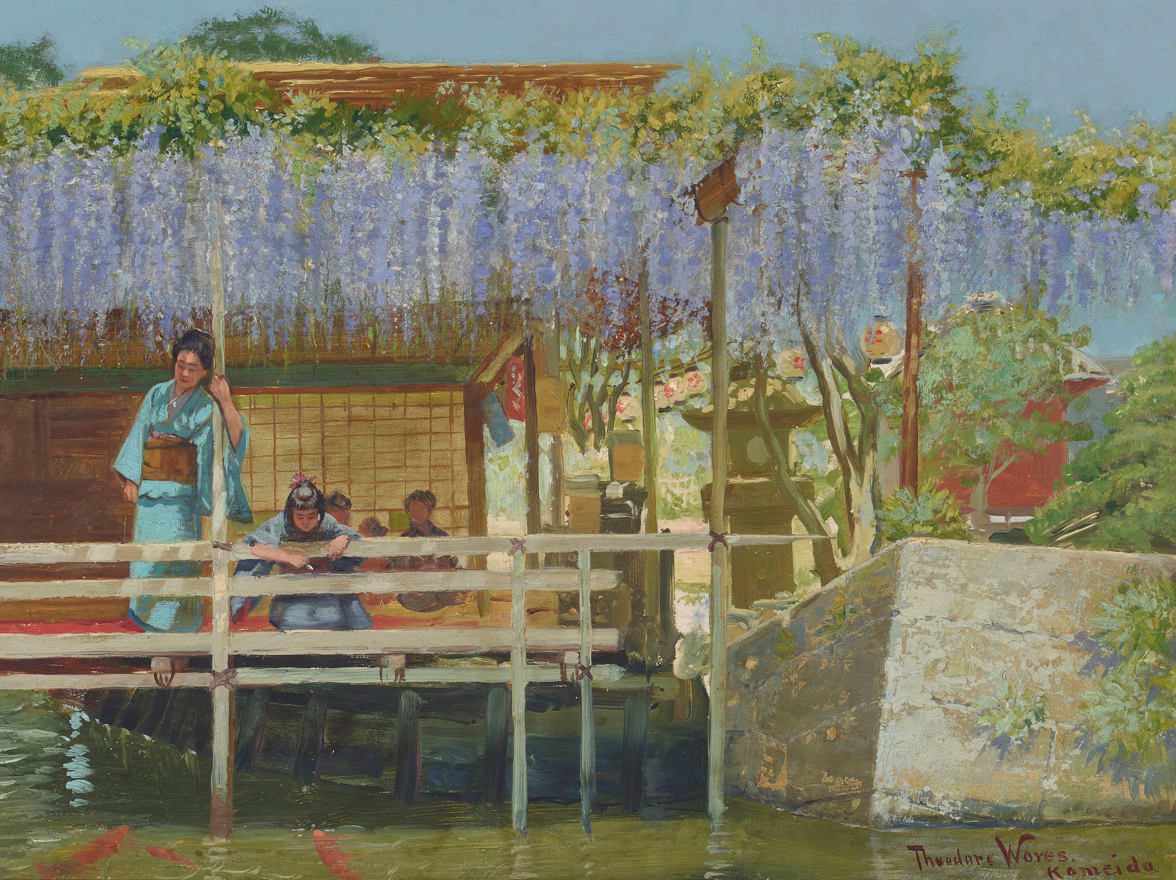 Theodore Wores - Under the Wisteria