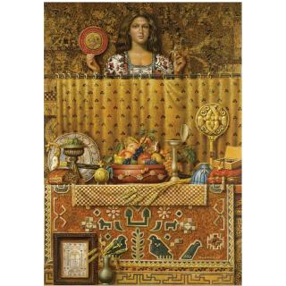 Theodoros Manolidis - Greek Girl And Still Life