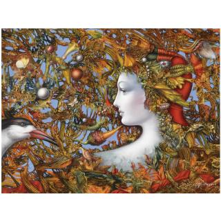 Theodoros Pantaleon - Greek Woman With Bird