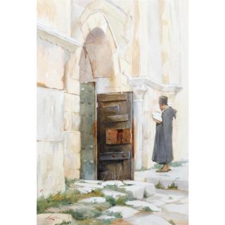 Theodoros Rallis - Entrance To The Virgin\'S Tomb, Jerusalem
