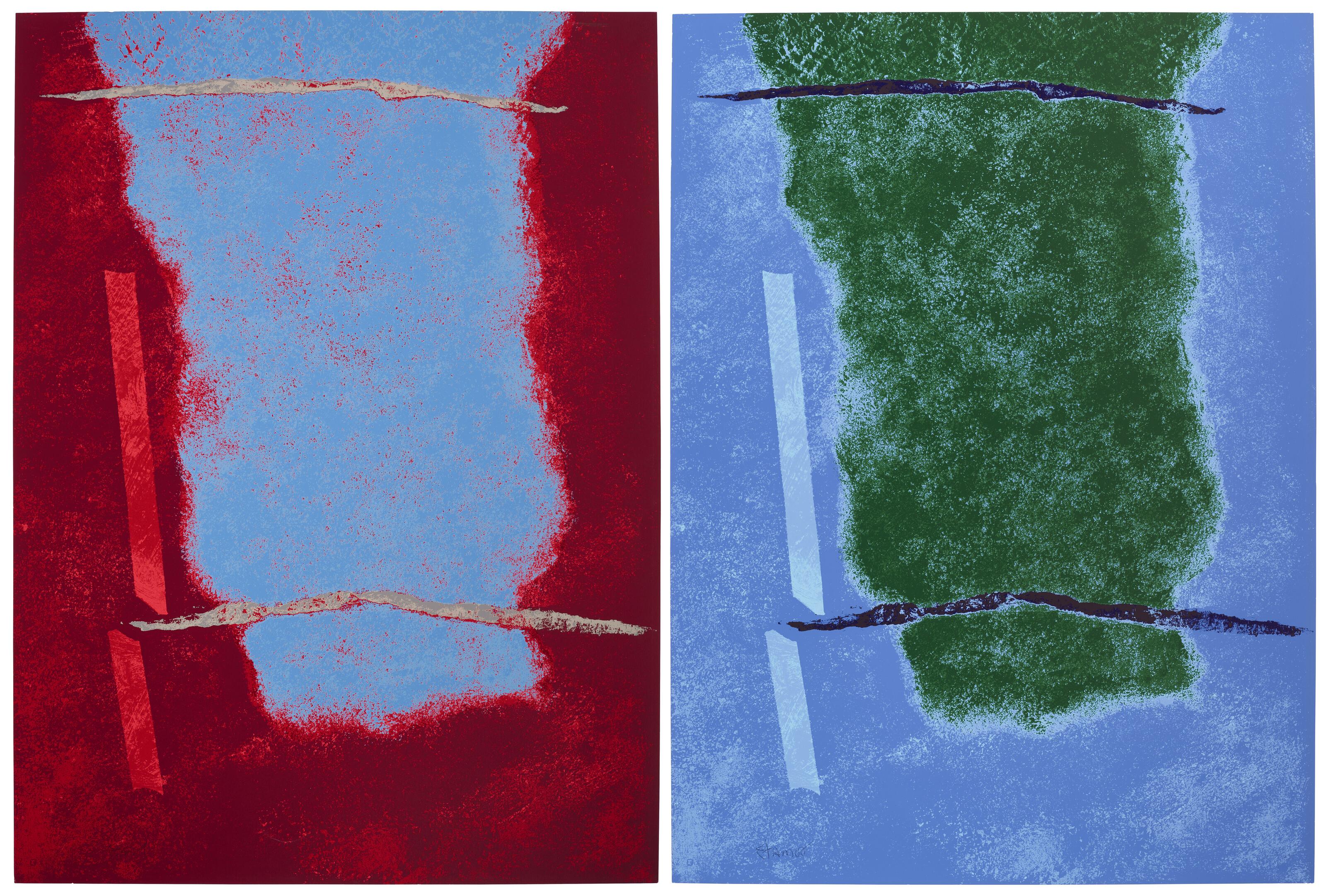 Theodoros Stamos - Infinity Field, Lefkada Series: Two Prints