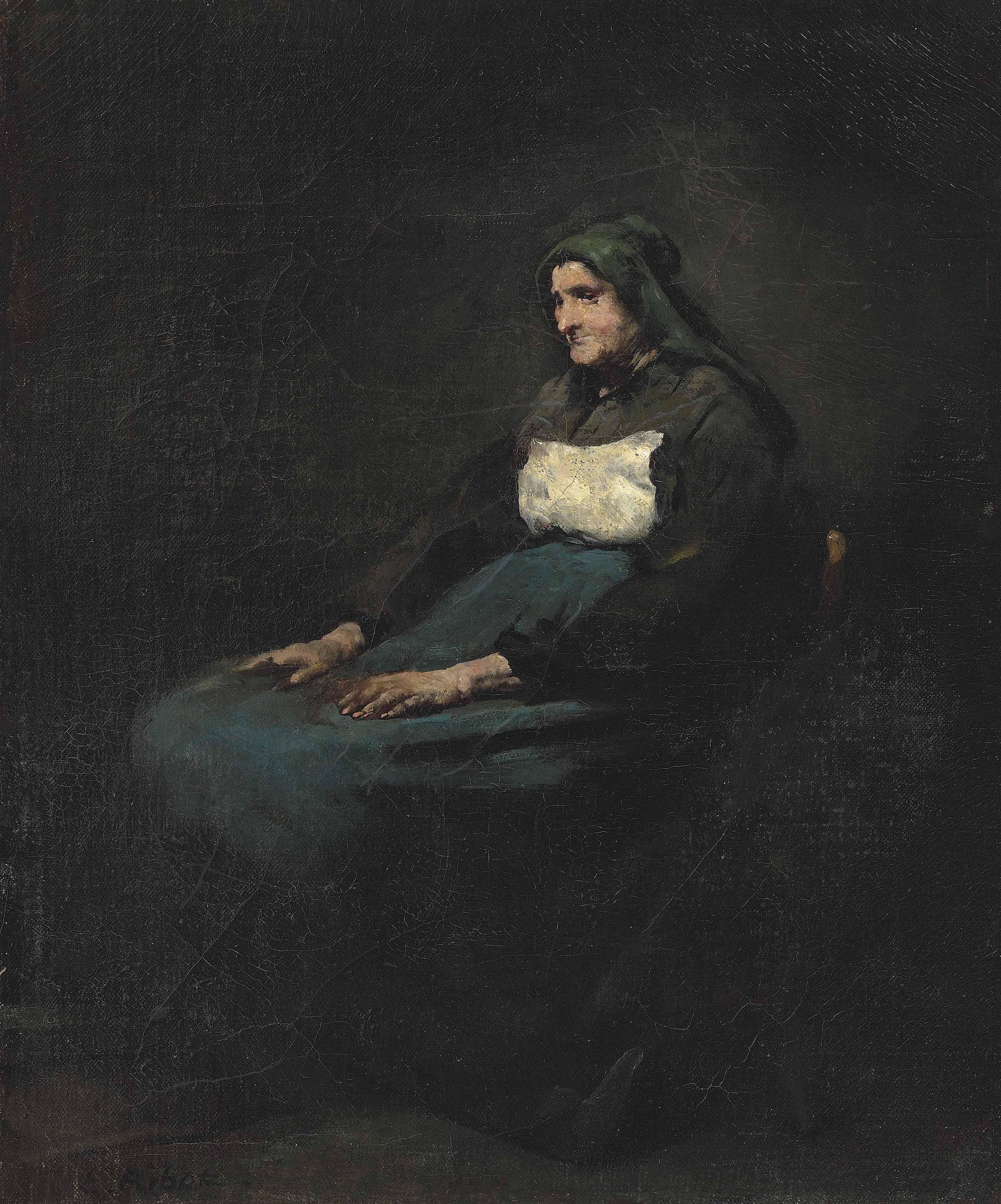 Théodule Augustin Ribot - Femme Assise