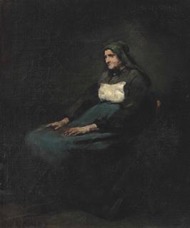 Théodule Augustin Ribot - Femme Assise