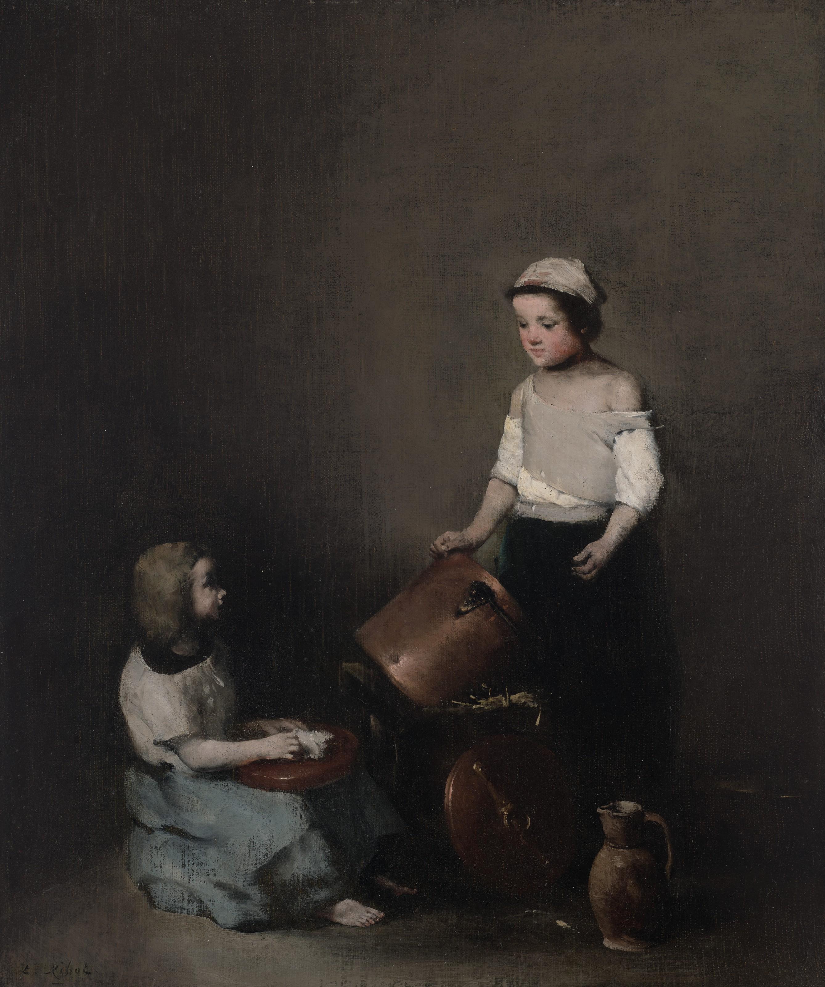 Théodule Augustin Ribot - Les petites récureuses
