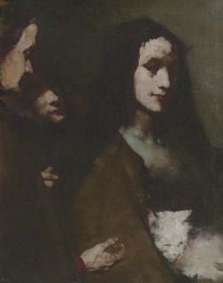 Théodule Augustin Ribot - Woman With A Cat