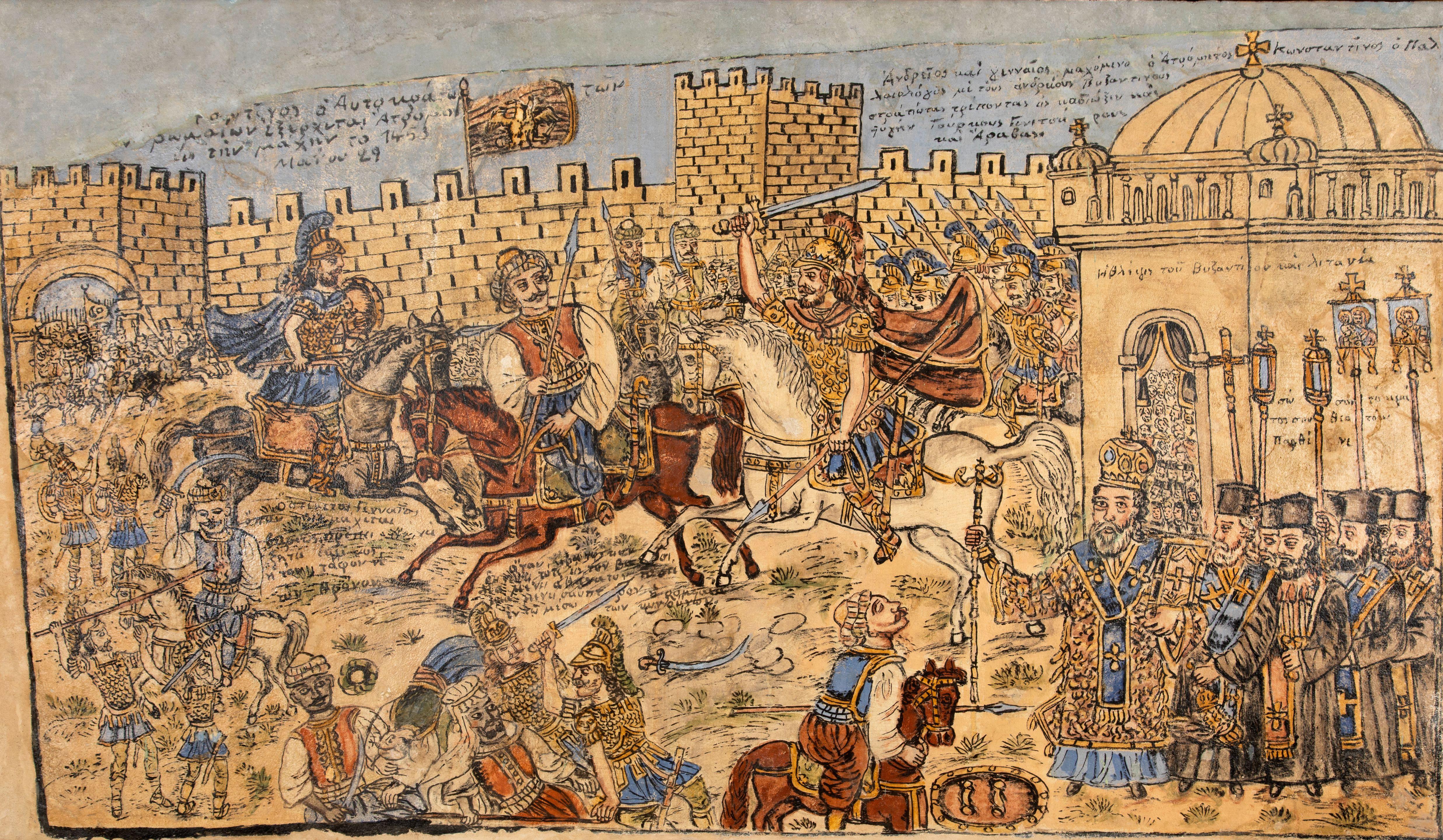 Theofilos Hadjimichael - Constantin Paleologos l\'empereur des Gréco-Romains à la bataille du 23 Mai 1453