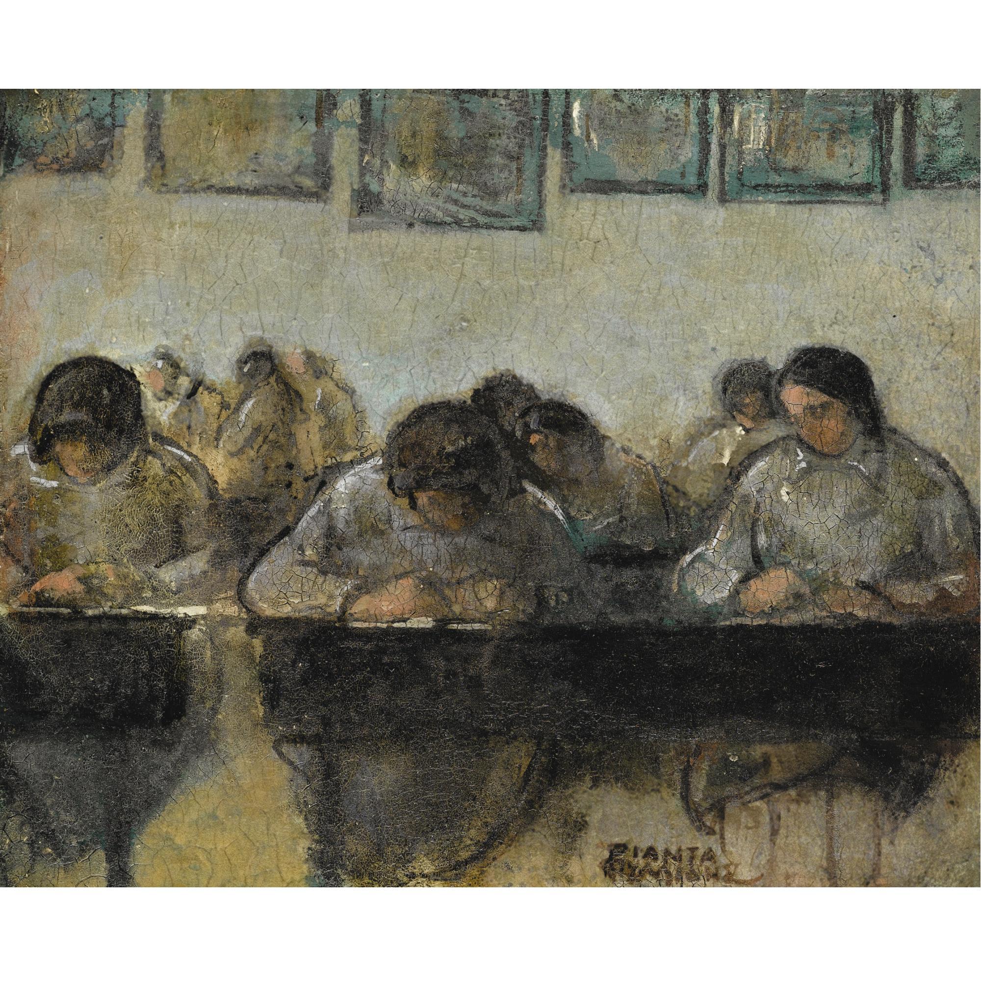 Theofrastos Triantafyllidis - Women Working In An Interior