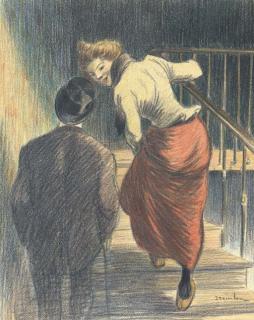 Théophile-Alexandre Steinlen - Bonsoir Monsieur!