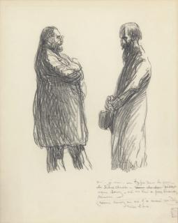 Théophile Alexandre Steinlen - Deux hommes discutant