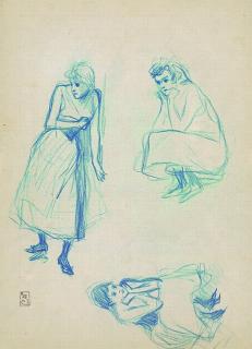 Théophile Alexandre Steinlen - Figurenstudie