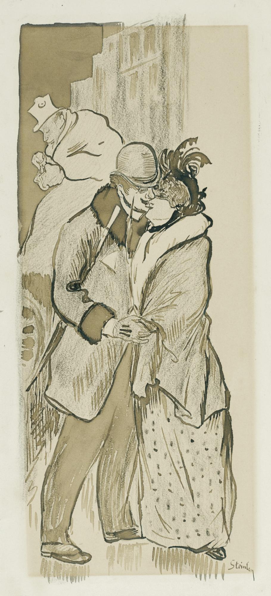 Théophile Alexandre Steinlen - Le Baiser