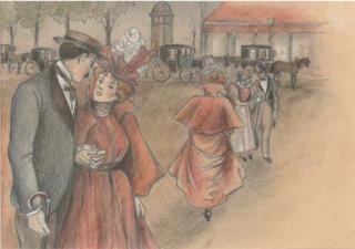 Théophile Alexandre Steinlen - Les amoreux du dimanche