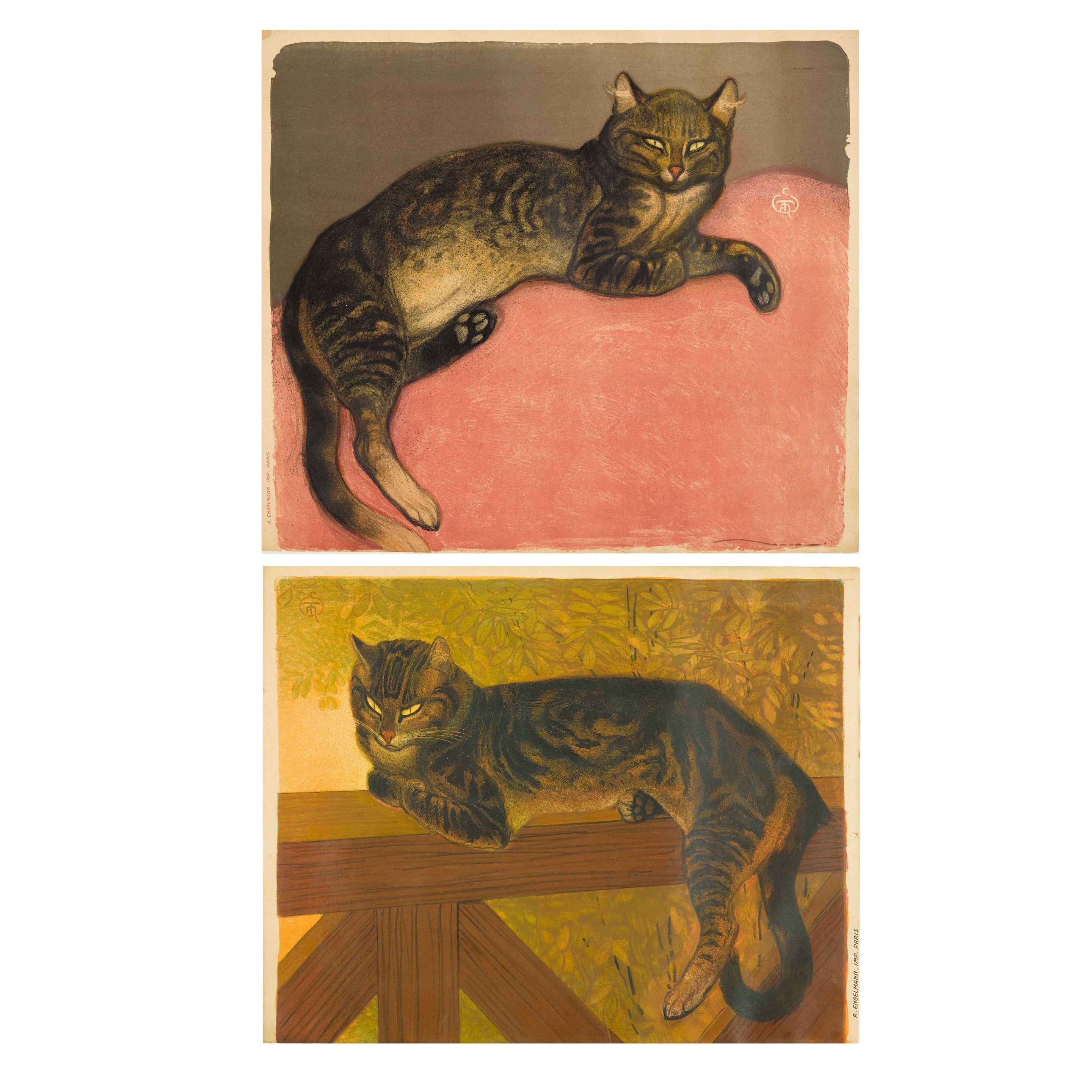 Théophile Alexandre Steinlen - L\'Été-Chat Sur Une Balustrade; L\'Hiver-Chat Sur Un Coussin 2