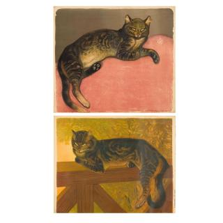 Théophile Alexandre Steinlen - L\'Été-Chat Sur Une Balustrade; L\'Hiver-Chat Sur Un Coussin 2