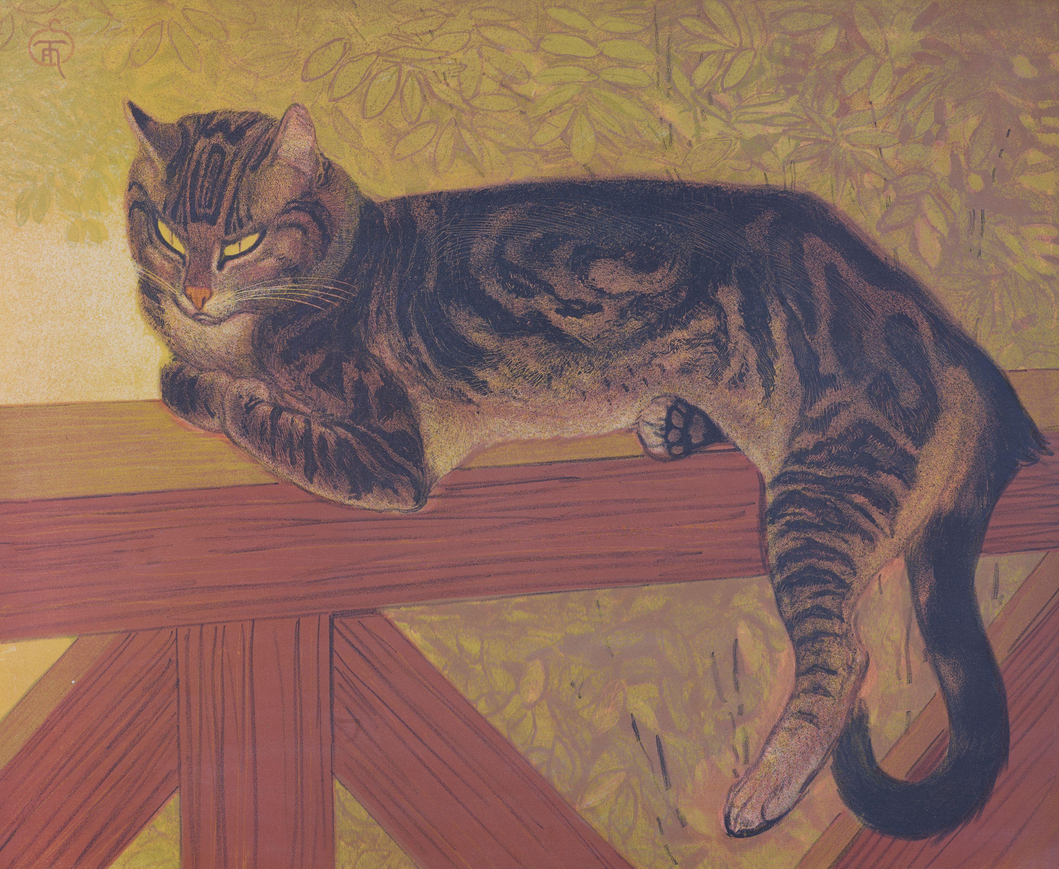 Théophile Alexandre Steinlen - L\'Été-Chat sur une Balustrade, L\'Hiver-Chat sur un Coussin 2
