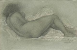 Theophile-Alexandre Steinlen - liegender Frauenakt, 1913