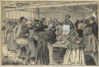 Théophile Alexandre Steinlen - Scène de Marché