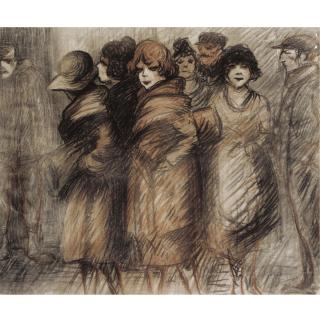 Théophile Alexandre Steinlen - Scène De Rue