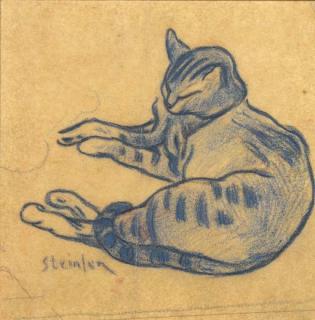 Théophile Alexandre Steinlen - The blue cat
