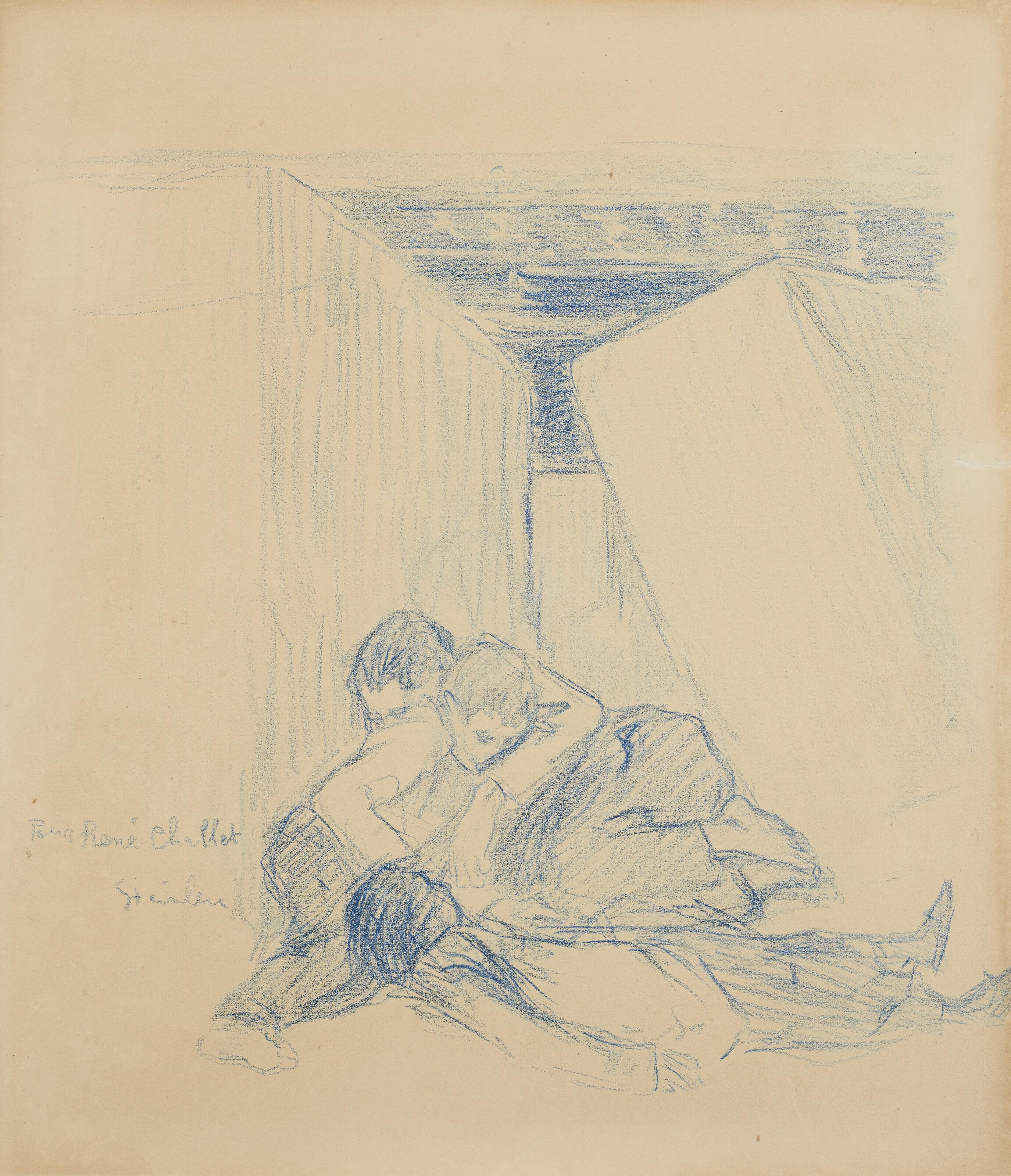 Théophile Alexandre Steinlen - Trois garçons endormis