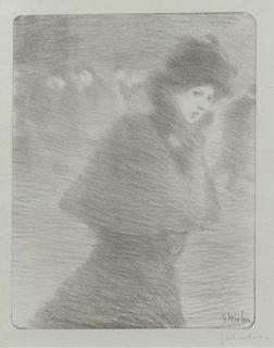Theophile Alexandre Steinlen - [Walking Woman]