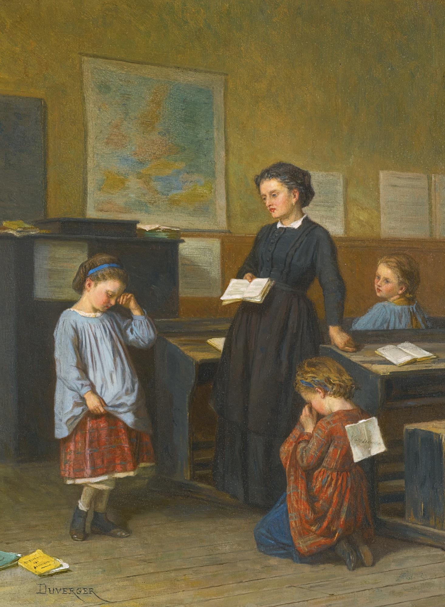 Théophile Duverger - French La Leçon & Le Chat: A Pair