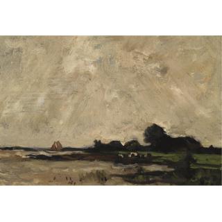 Théophile Émile Achille de Bock - A Polder Landscape