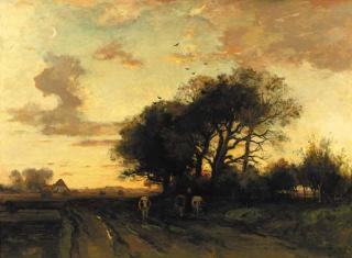 Theophile Emile Achille De Bock - Avondschemer