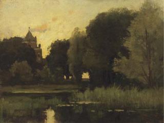 Theophile Emile Achille de Bock - Castle Doorwerth seen from the grounds