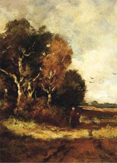 Theophile Emile Achille De Bock - On a country path