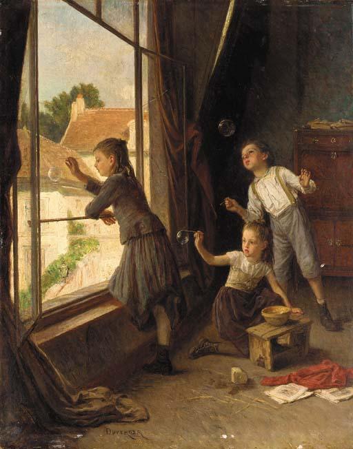 Theophile-Emmanuel Duverger - Blowing bubbles
