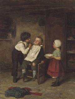 Théophile-Emmanuel Duverger - The First Shave