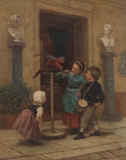 Théophile Emmanuel Duverger - The parrot