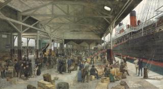 Théophile Poilpot - L\'embarquement de La Normandie au Havre