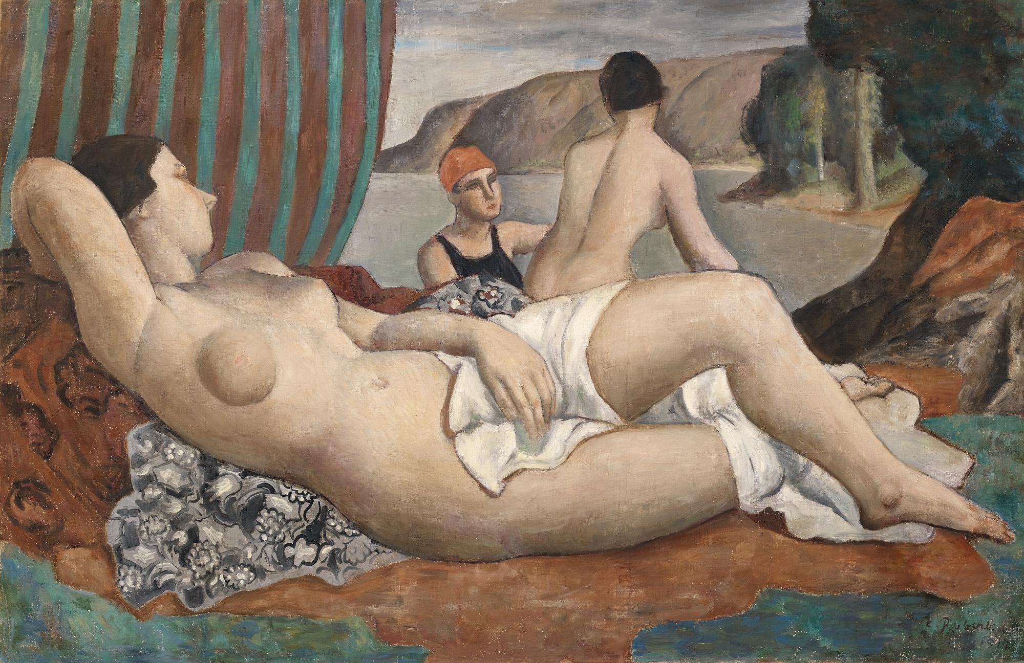 Théophile Robert - Trois Baigneuses, 1929