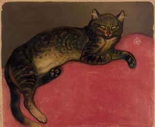 Theophile Steinlen - L\'hiver, chat sur un coussin (Crauzat 293)