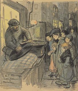 Theophile Steinlen - Vendeur de châtaignes