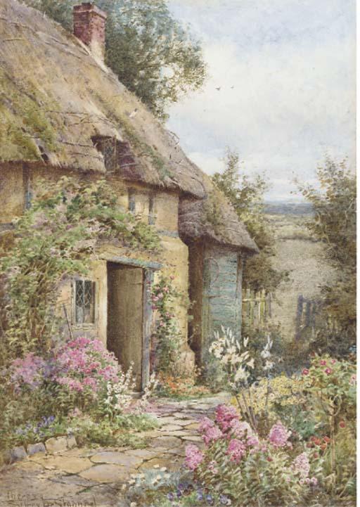 Theresa Sylvester Stannard - A cottage near Newbury, Berkshire