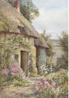 Theresa Sylvester Stannard - A cottage near Newbury, Berkshire
