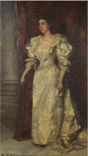 Therése Schwartze - A portrait of Christine Auguste Mayer-Leiden