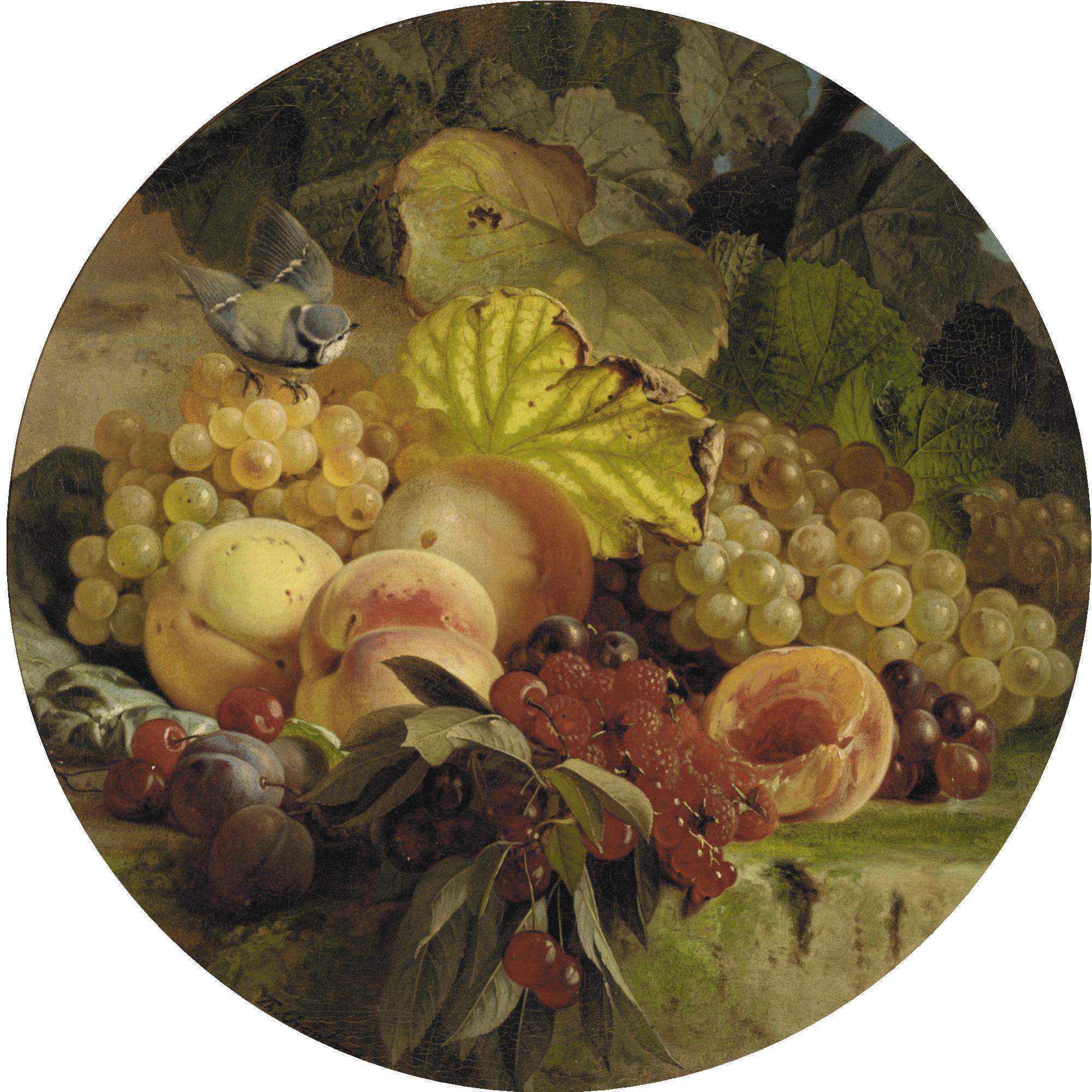 Theude Grönland - Still Life Of Fruit With Chaffinch