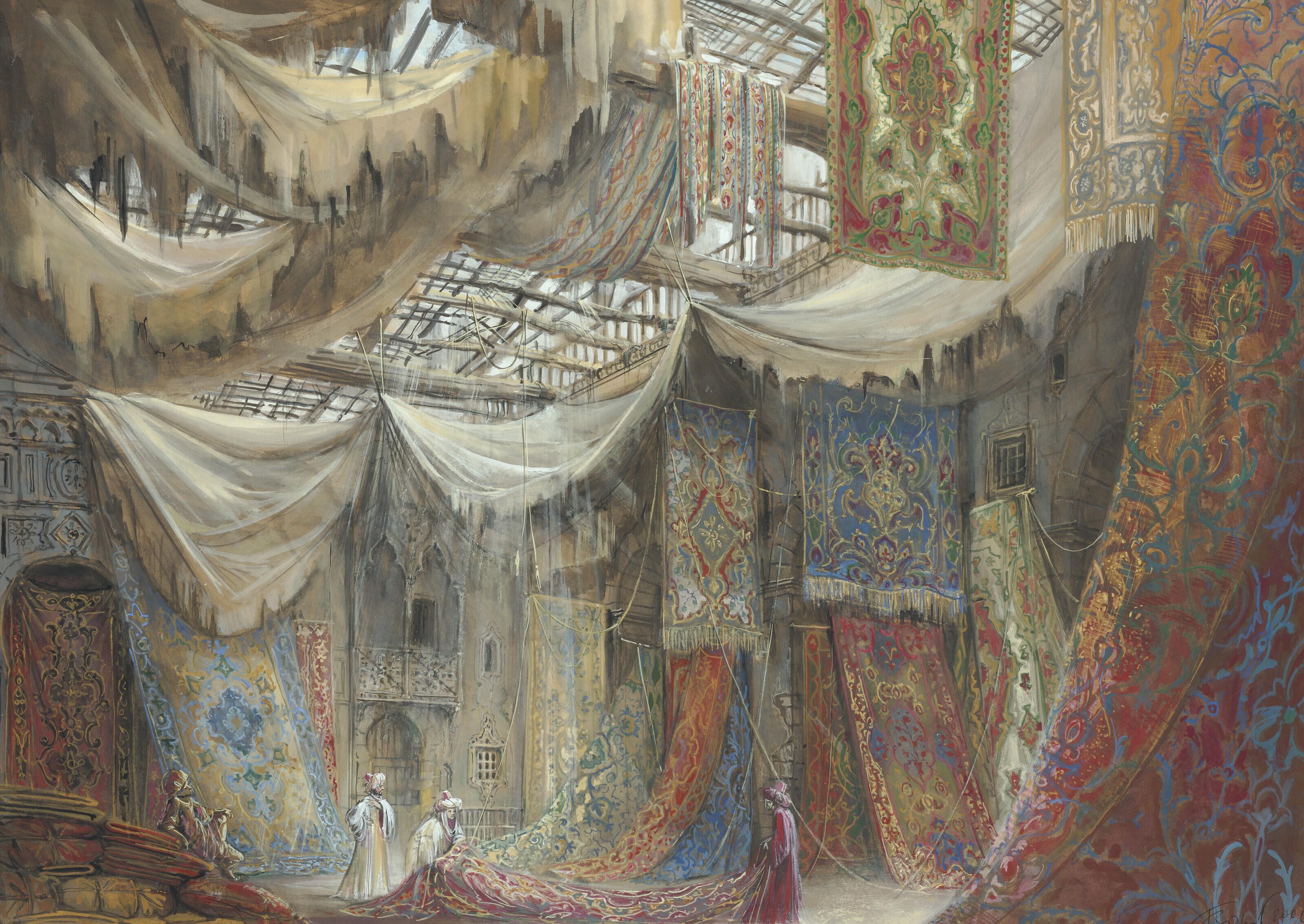 Thierry Bosquet - View of an Arab market