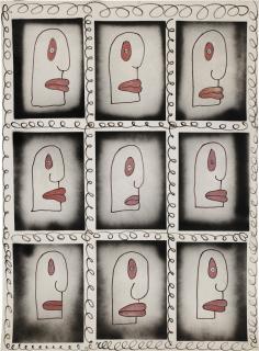 Thierry Noir - 9 têtes de témoins à charge