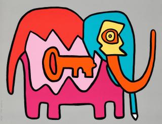 Thierry Noir - Elephant Key (Light Grey)