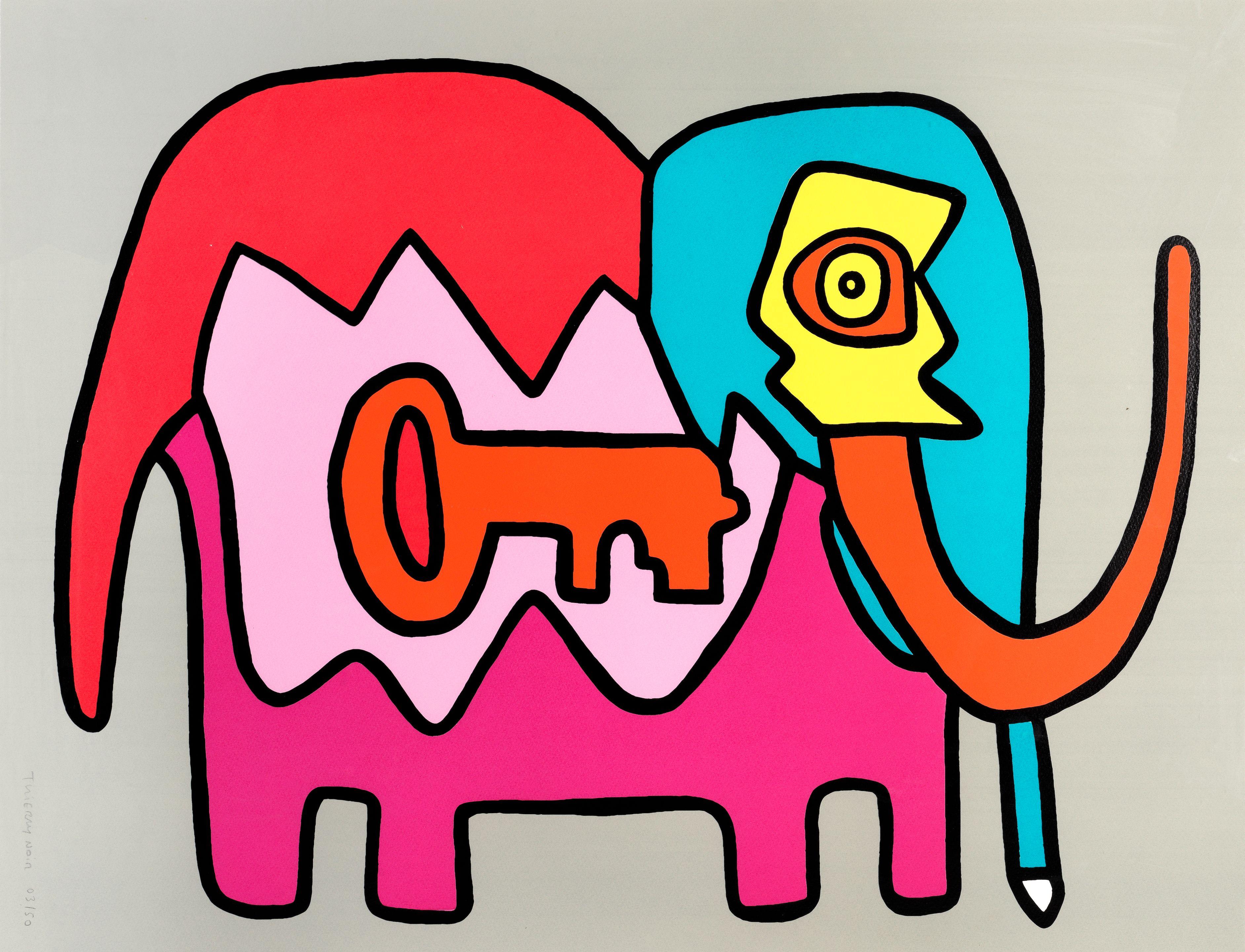 Thierry Noir - Elephant Key (Light Grey)