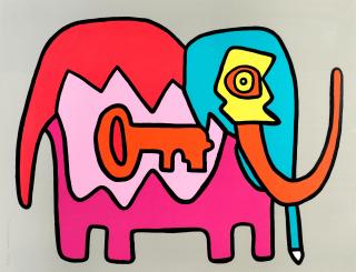Thierry Noir - Elephant Key (Light Grey)