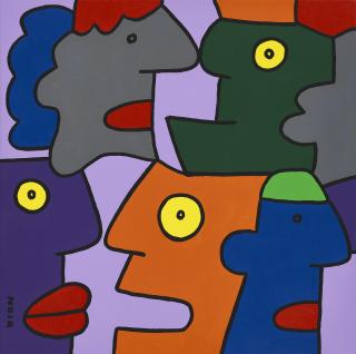 Thierry Noir - Lively Discussion Behind The Counter. However, Who Ate All the Peanuts?