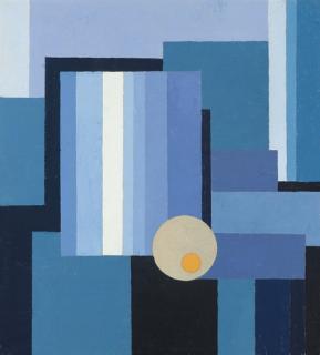 Thilo Maatsch - Sonnen-Zeichen vor Blau (recto); Gebirgslandschaft (verso)