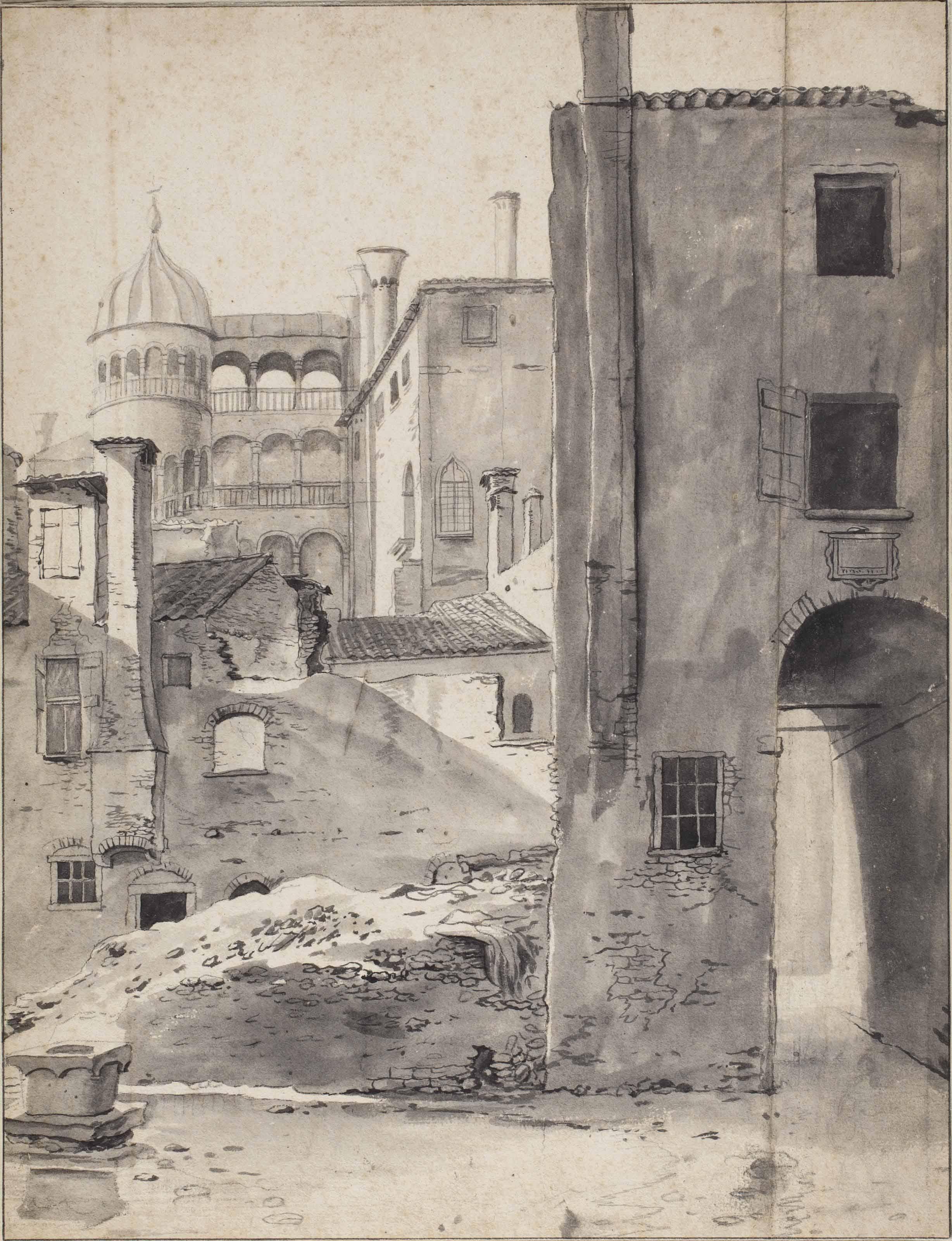 Thomas Adriaensz. Wyck - View of the Palazzo Contarini del Bovolo, Venice