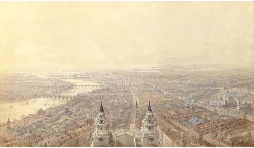 Thomas Allom - An Extensive View of London From St Paul\'S Cathedral, Looking West